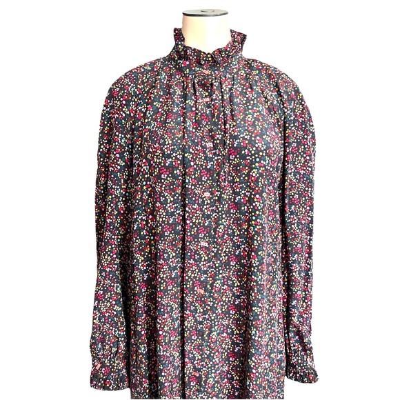 Vintage 1970s 80s Liberty London Silk Dress // S M L - Picture 2 of 8
